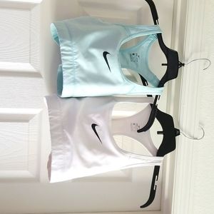 NIKE sports bras XL pastel blue & white